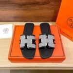 Hermes Oran Sandal Black H231095Z PN360 - Image 4