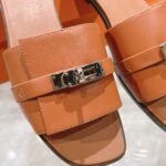 Hermes Giulia Sandal Brown H231056Z A3360 - Image 2