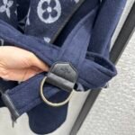 Louis Vuitton Classic Monogram Wool Blue Coats - Image 5