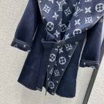 Louis Vuitton Classic Monogram Wool Blue Coats - Image 7