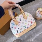 Louis Vuitton X Takashi Murakami Alma BB White Multicolor 24cm M13078 - Image 4
