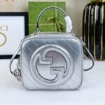 Gucci Blondie Small Top Handle Bag Metallic Silver 17Cm 744434 Aacbo 8106 - Image 2