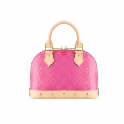 Louis Vuitton Alma Nano Monogram Vernis Embossed Neon Pink 18Cm M90611