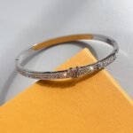 Louis Vuitton Empreinte Bangle White Gold Tone Q95641 - Image 4