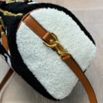 Louis Vuitton Monogram Teddy Speedy Bandouliere Black White 25Cm - Image 5