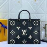 Louis Vuitton Onthego MM Bicolor Monogram Black Beige M45495 35cm - Image 2