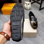 Louis Vuitton Loafer Polish Leather With Butterfly Pattern In Black - Image 9