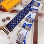 Louis Vuitton Skyline Story Bandeau Light Blue 120Cm - Image 2