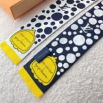 Louis Vuitton Bandeau Polka Dot Silk Black 120Cm - Image 2