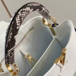 Louis Vuitton Capucines BB 27cm White And Python Trim - Image 3