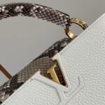 Louis Vuitton Capucines BB White And Python Trim 27cm - Image 4