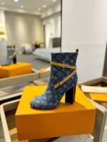 Louis Vuitton Silhouette Ankle Boots Denim Blue 1Acjtu - Image 2