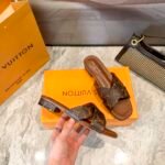 Louis Vuitton Strappy Flat Mule Monogram Brown - Image 5