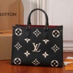 Louis Vuitton Onthego Black Beige MM 35cm M45495 - Image 9