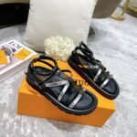 Louis Vuitton Pool Pillow Comfort Sandals Black And Silver - Image 4