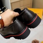 Louis Vuitton Souliers Club Loafers Black Red - Image 3