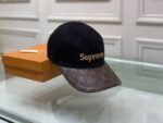 Louis Vuitton Supreme Logo Cap Black - Image 7