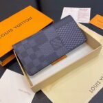 Louis Vuitton Brazza Wallet Gray Damier Graphite 19Cm - Image 3