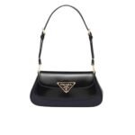 Prada Brushed Leather Bag Black 27Cm 1Bd344Vhtozo6F0632