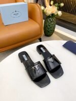 Prada Logo Plaque Slip On Black - Image 5