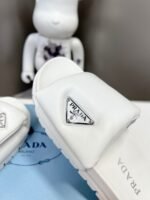 Prada Soft Padded Nappa Leather Slides White 1Xx6482Dl8F0009F020 - Image 9