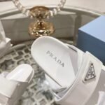 Prada Leather Strap Sandals White - Image 3