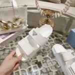 Prada Leather Strap Sandals White - Image 7