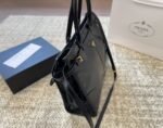 Prada Large Leather Handbag Black 40Cm 1Ba433 2Cyr F0002 V Ooo - Image 6