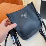 Prada Leather Shoulder Bag Black 20Cm - Image 2