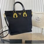 Prada Tessuto Handle Bag Black 33Cm - Image 4
