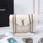 Saint Laurent Loulou Small White Nickel 25cm - Image 2