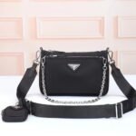 Prada Re Nylon Shoulder Bag Black 23Cm - Image 2