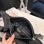 Prada Re Nylon And Saffiano Leather Belt Bag Black 31cm - Image 3