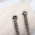 Saint Laurent Loulou Small White Nickel 25cm - Image 3