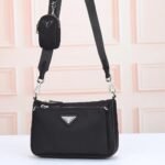 Prada Re Nylon Shoulder Bag Black 23Cm - Image 3