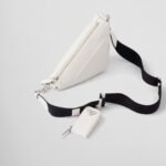 Prada Triangle Leather Shoulder Bag White 27cm - Image 3