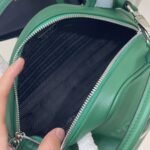 Prada Triangle Leather Bag Green 25Cm - Image 3