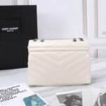 Saint Laurent Loulou Small White Nickel 25cm - Image 4