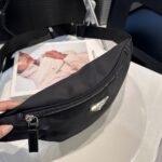 Prada Re Nylon And Saffiano Leather Belt Bag Black 31cm - Image 5