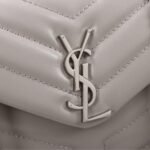 Saint Laurent Loulou Small Grey Nickel 25cm - Image 5