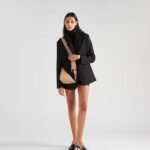 Prada Triangle Leather Shoulder Bag Sand Beige 27cm - Image 5