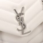 Saint Laurent Loulou Small White Nickel 25cm - Image 6