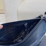 Prada Triangle Leather Shoulder Bag Black 27cm - Image 6