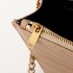 Saint Laurent Cassandre Envelope Chain Wallet Dark Beige 20cm - Image 7