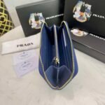 Prada Large Saffiano Leather Wallet Bluette 19Cm 1Ml506 Qwa F0016 - Image 2