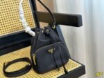 Prada Duet Re-Nylon Bucket Shoulder Bag Black 18Cm 1Bh038 Rv44 F0002Vuoo - Image 2