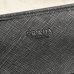 Prada Saffiano Leather Flap Long Wallet Black And Gold 19Cm 1Mh132 Zlp F061H - Image 4