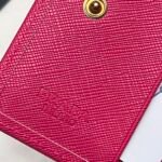 Prada Saffiano Monochrome Flap Small Wallet Full Dark Pink 10Cm 1Mv204 Qwa F0002 - Image 5