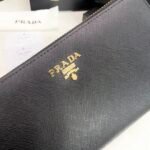 Prada Large Saffiano Leather Wallet Black 19Cm 1Ml506 Qwa F0002 - Image 4