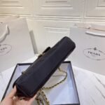 Prada Black Quilted Nylon Vintage Shoulder Bag Black 28Cm - Image 9